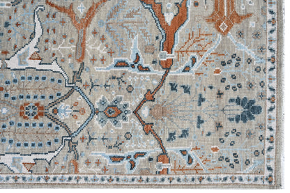 Hand-Knotted Agra Oushak Design Rug 306x245 cm | Rug# 32693