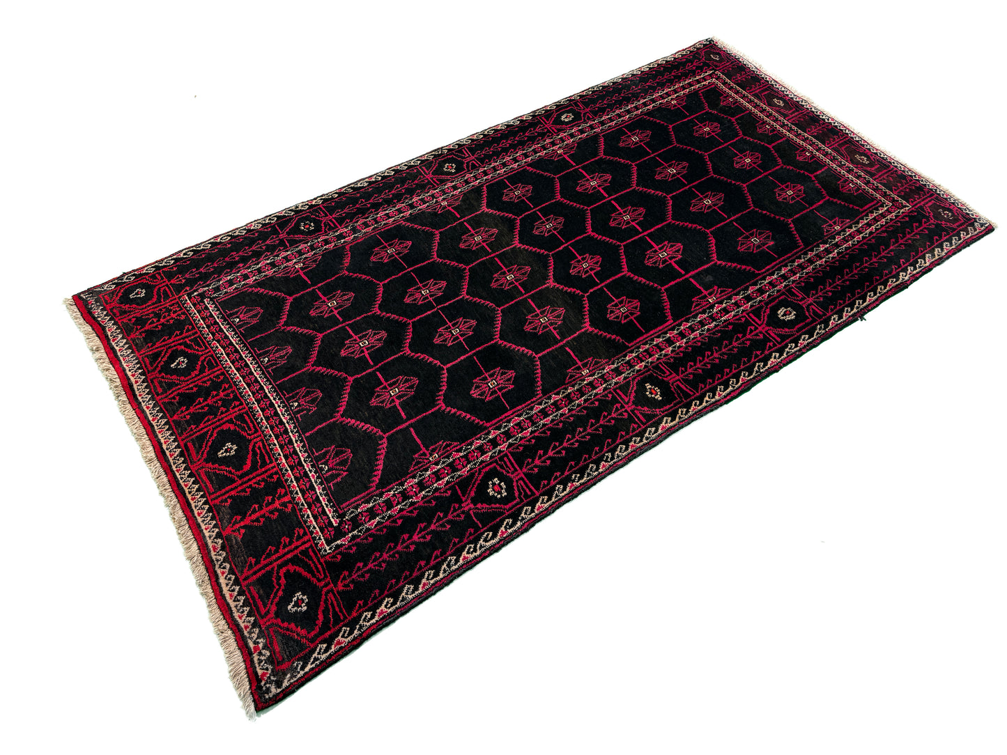 Vintage Balouch  Nomadic weave Cira 1960  Persia 209x110cm  | Rug# 3628