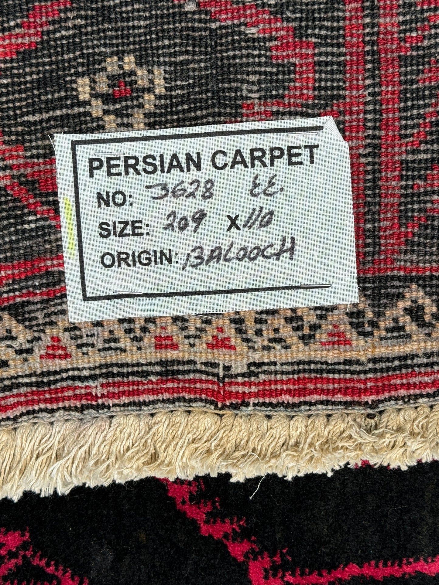 Vintage Balouch  Nomadic weave Cira 1960  Persia 209x110cm  | Rug# 3628