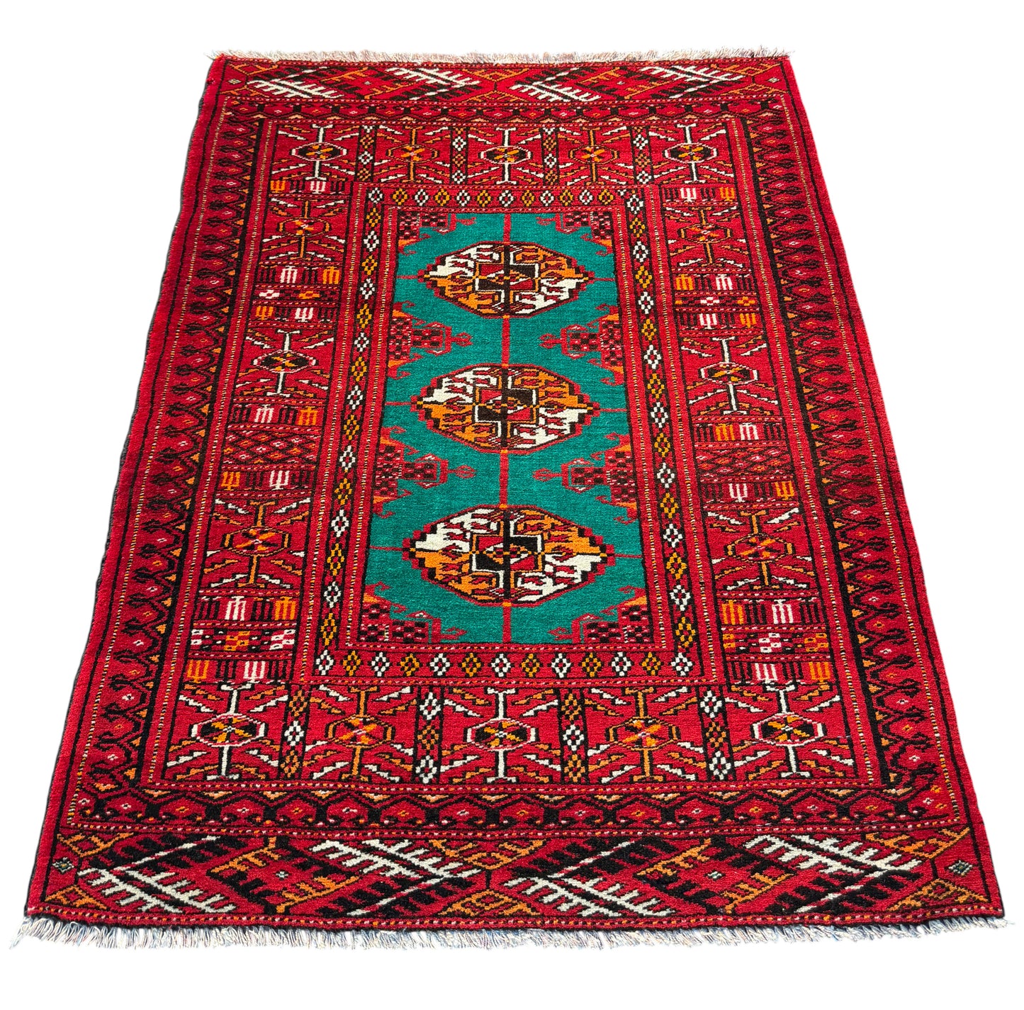 Yamut Turkmen poshtie, circa 1970, Persia,87x68cm | Rug# 3636