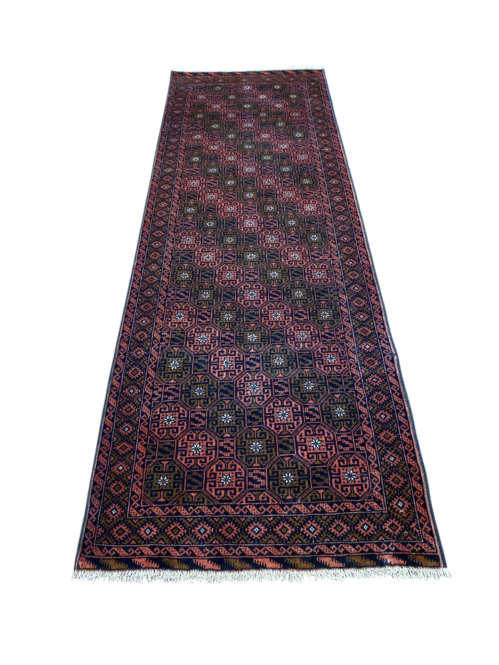 Vintage Persian Balouch Runner 385x86 cm | Rug# 3706