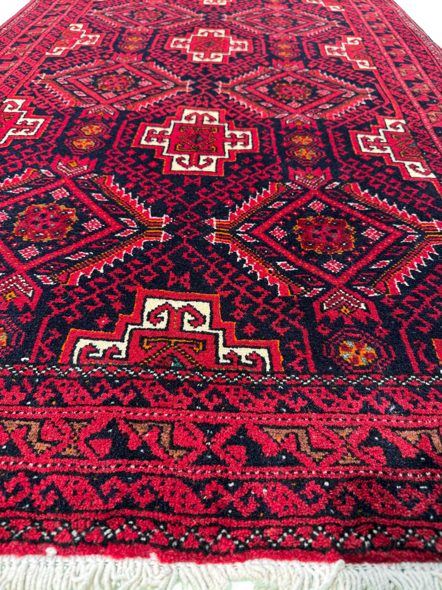 Cottage weave Balouch prayer size rug, Persia  178x93 cm | Rug# 3792