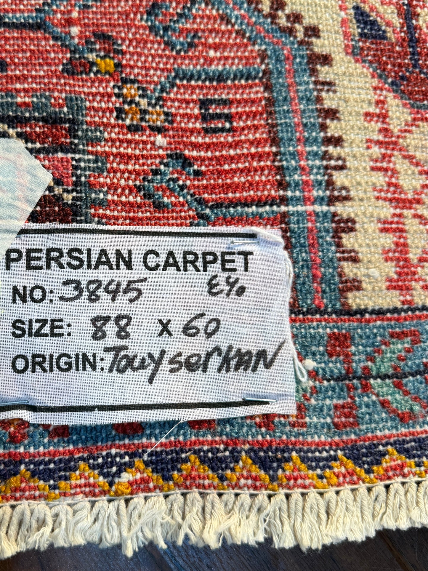 Vintage Nahavand poshtie, Kurdi weave, rare, circa 1970, Persia, 88x60cm | Rug# 3845