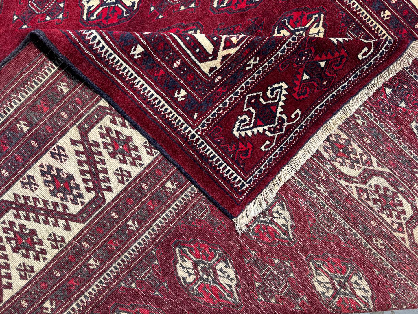Yamut Turkaman, all wool construction  405x236 cm | Rug# 4056