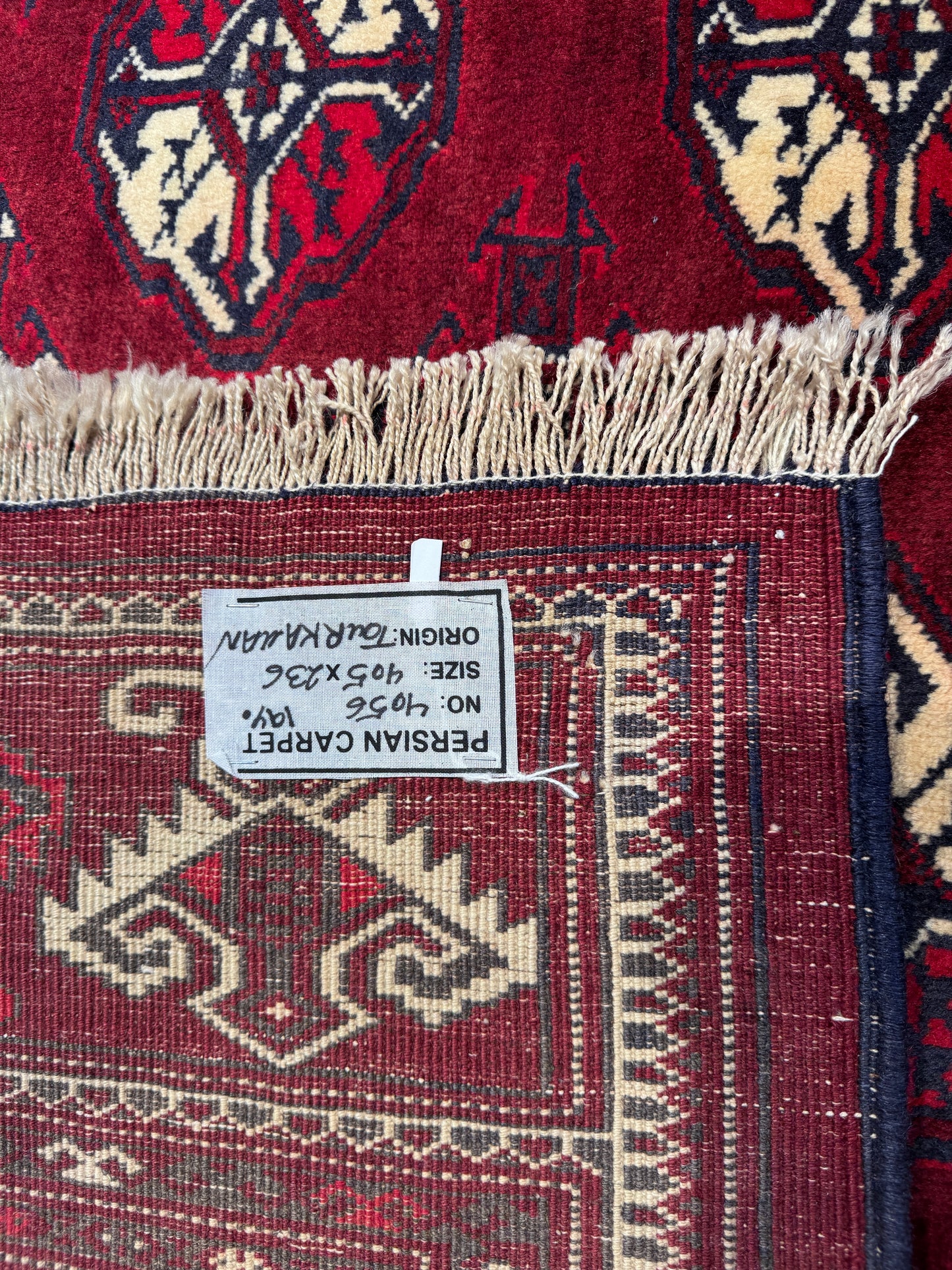 Yamut Turkaman, all wool construction  405x236 cm | Rug# 4056