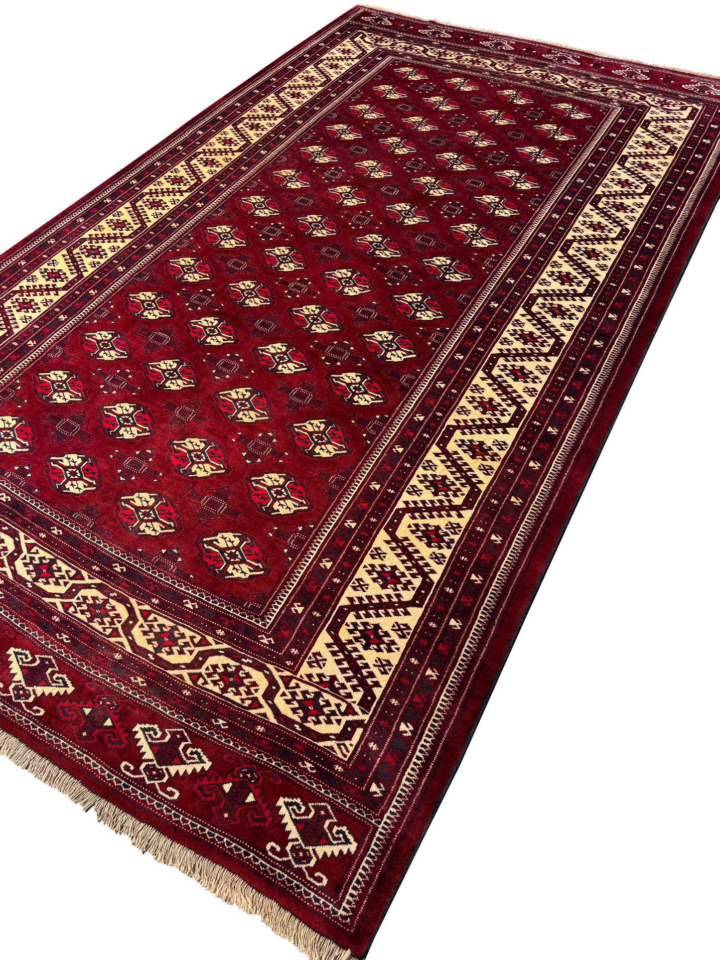 Yamut Turkaman, all wool construction  405x236 cm | Rug# 4056