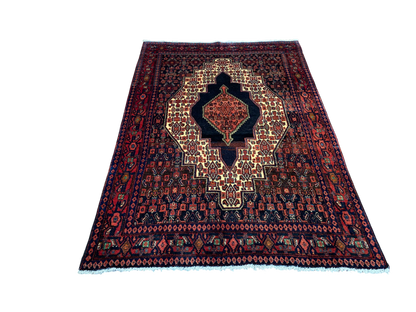 Vintage Kurdi Senneh Rug – Rare Kurdish Piece 182x123cm | Rug# 4095