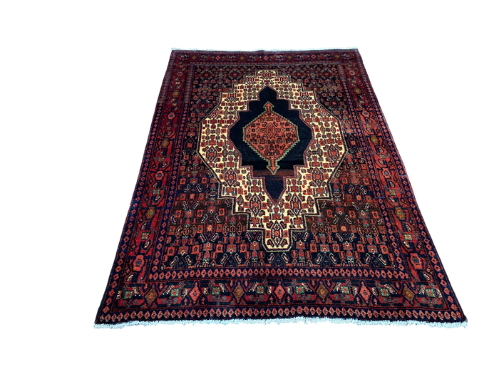 Vintage Kurdi Senneh Rug – Rare Kurdish Piece 182x123cm | Rug# 4095
