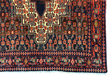 Vintage Kurdi Senneh Rug – Rare Kurdish Piece 182x123cm | Rug# 4095