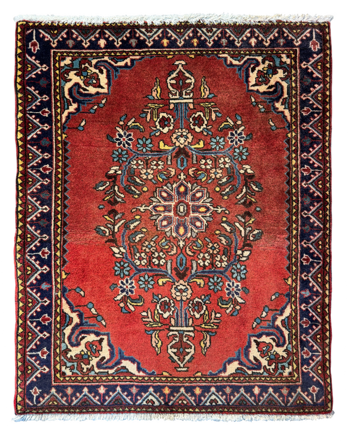 Vintage Jozan Sarouk poshtie, circa 1960, Persia, 86x72cm | Rug# 4115