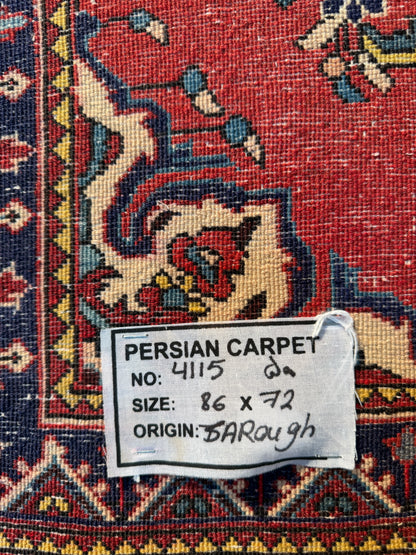 Vintage Jozan Sarouk poshtie, circa 1960, Persia, 86x72cm | Rug# 4115
