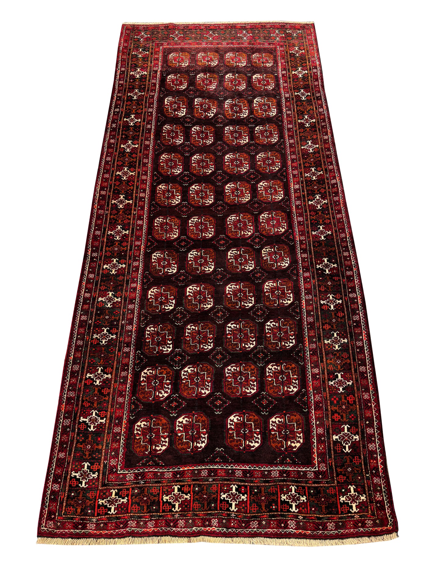 Vintage Kurdi Balouch, NE Persia 327x122 cm | Rug# 4246