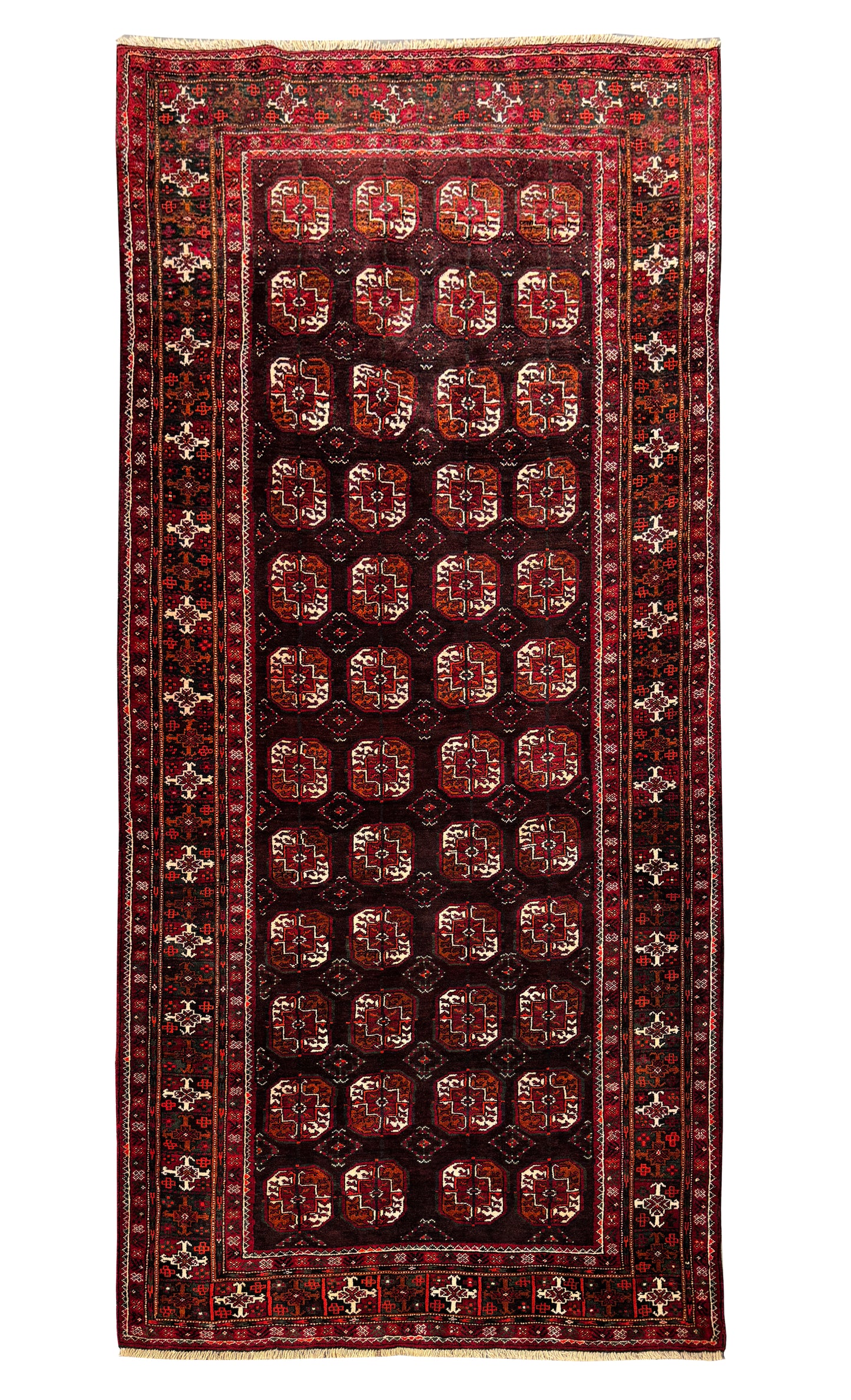 Vintage Kurdi Balouch, NE Persia 327x122 cm | Rug# 4246