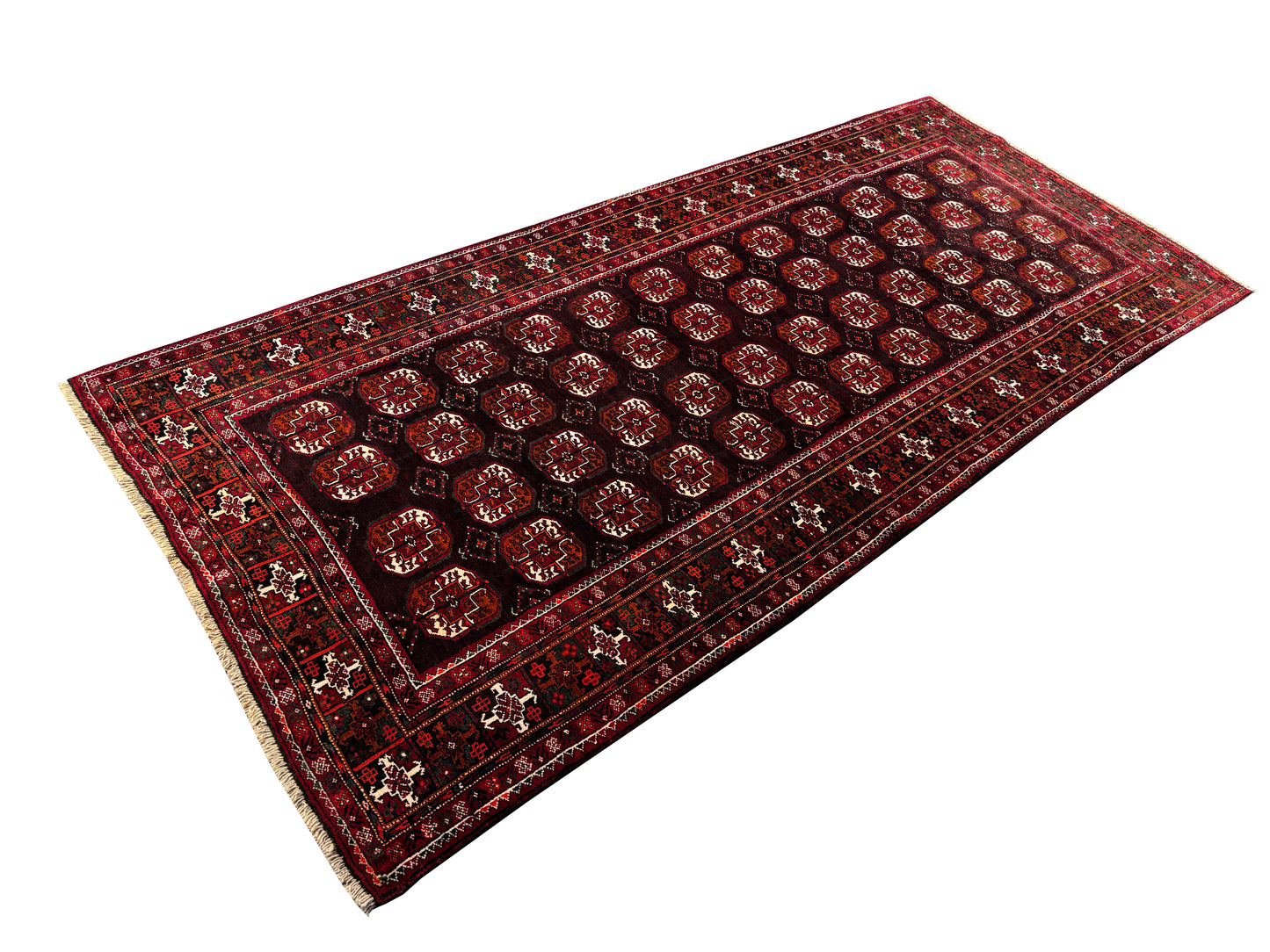 Vintage Kurdi Balouch, NE Persia 327x122 cm | Rug# 4246