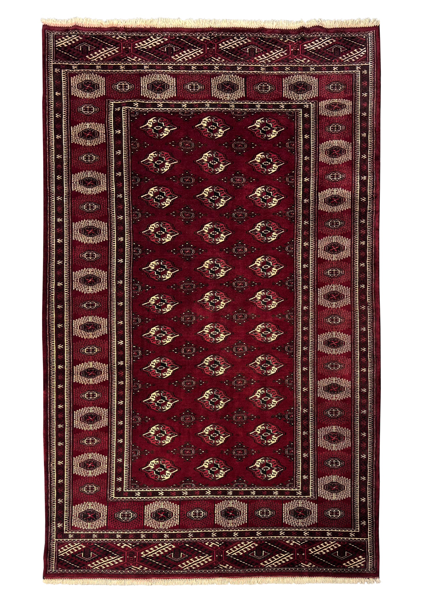 Persian Yamut clan Turkaman 397x236 cm | Rug# 4355