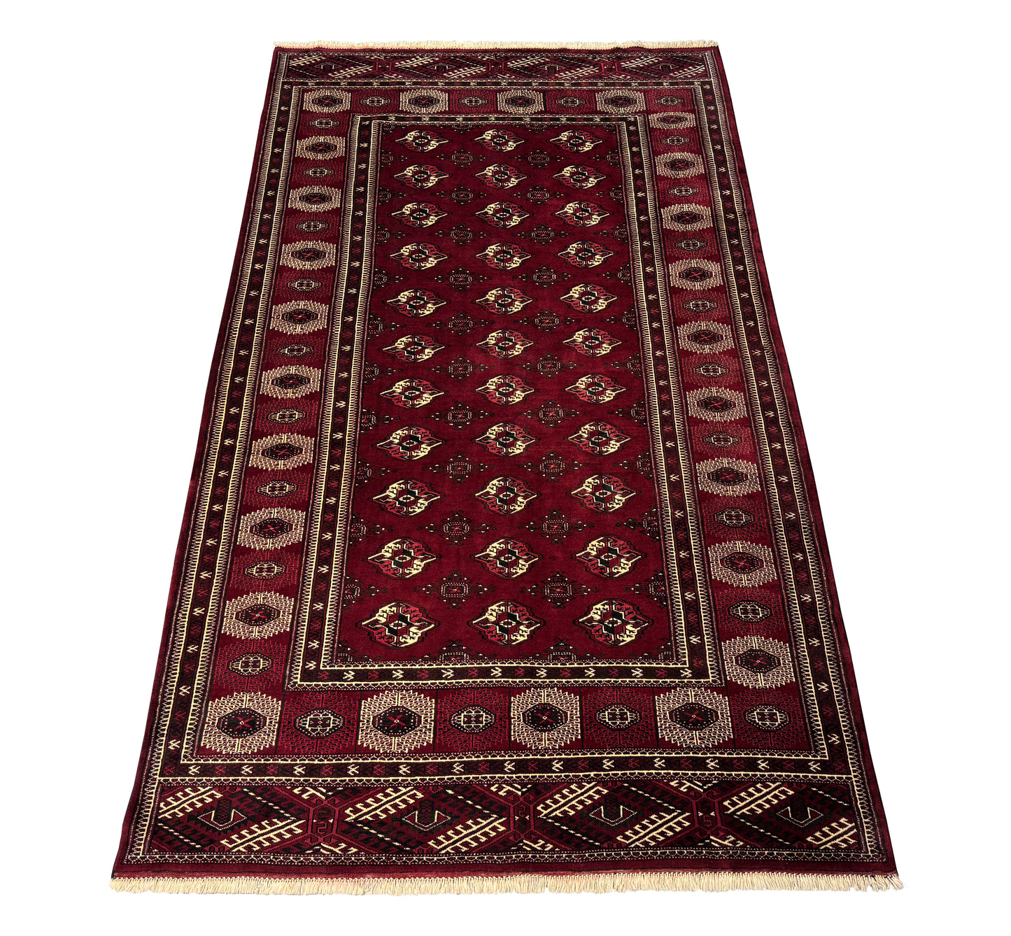 Persian Yamut clan Turkaman 397x236 cm | Rug# 4355