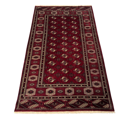 Persian Yamut clan Turkaman 397x236 cm | Rug# 4355