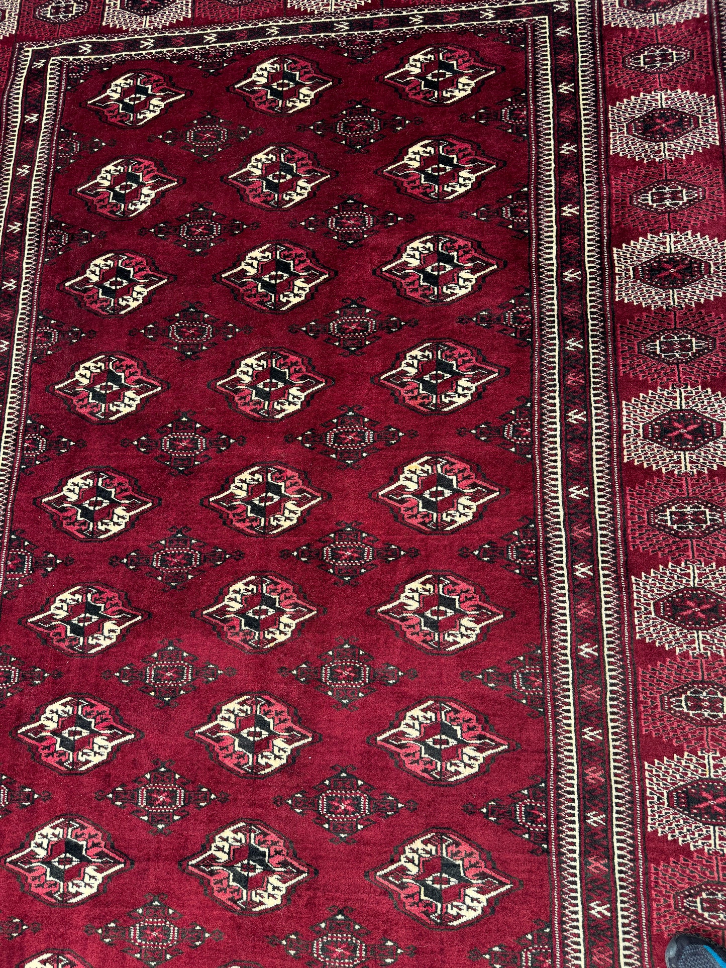 Persian Yamut clan Turkaman 397x236 cm | Rug# 4355