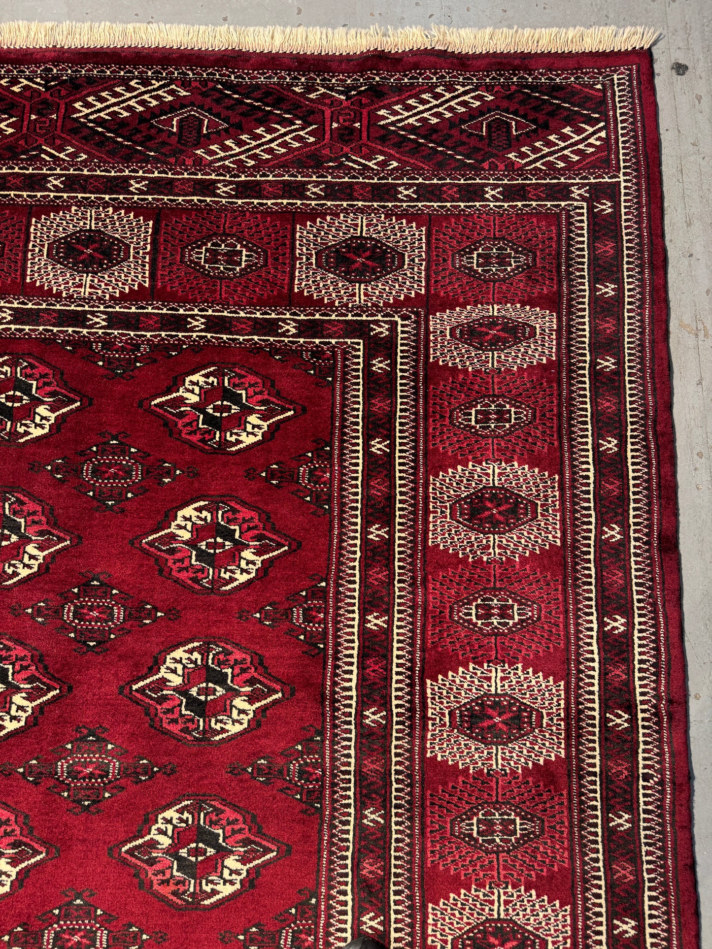 Persian Yamut clan Turkaman 397x236 cm | Rug# 4355