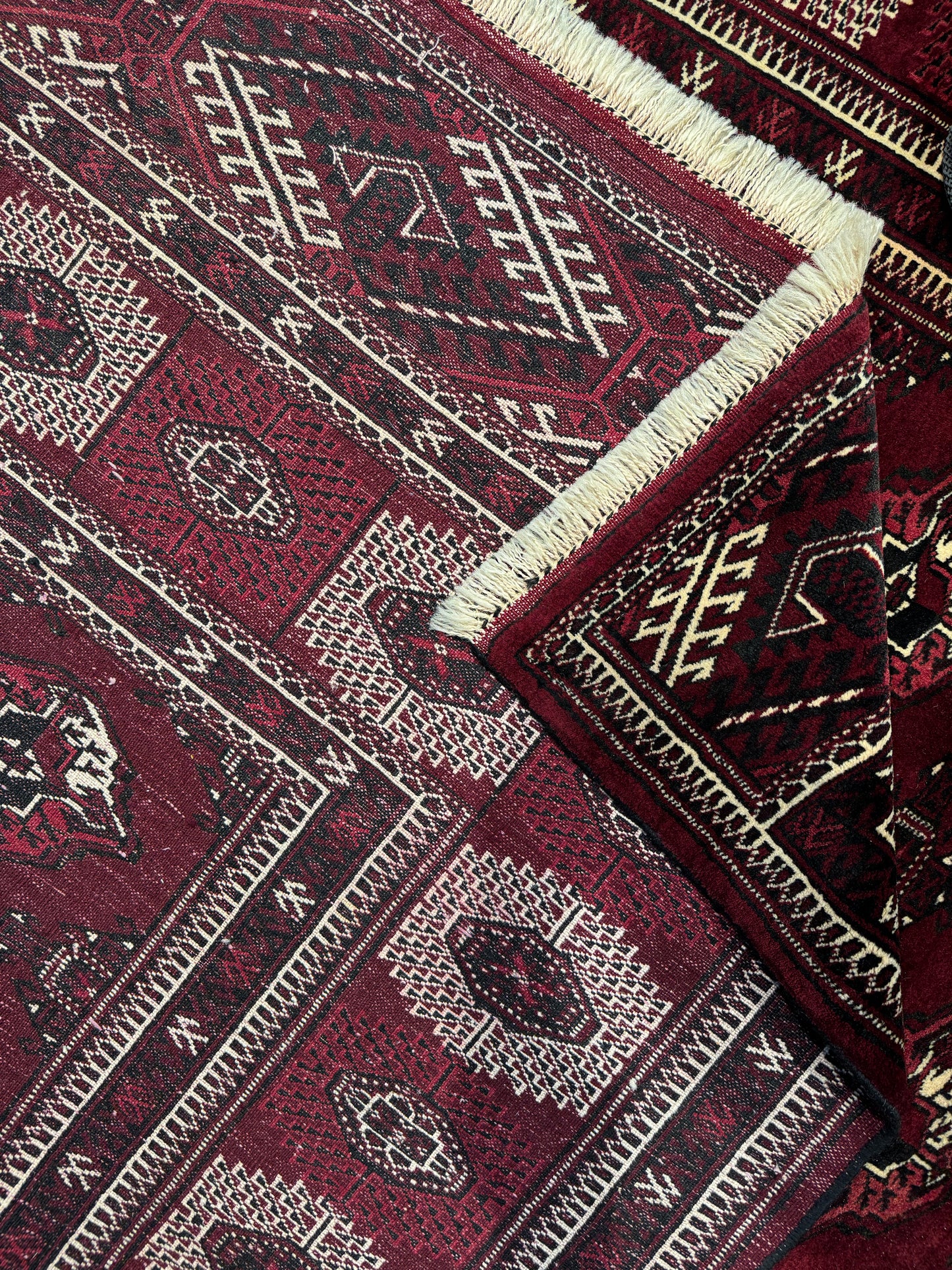 Persian Yamut clan Turkaman 397x236 cm | Rug# 4355