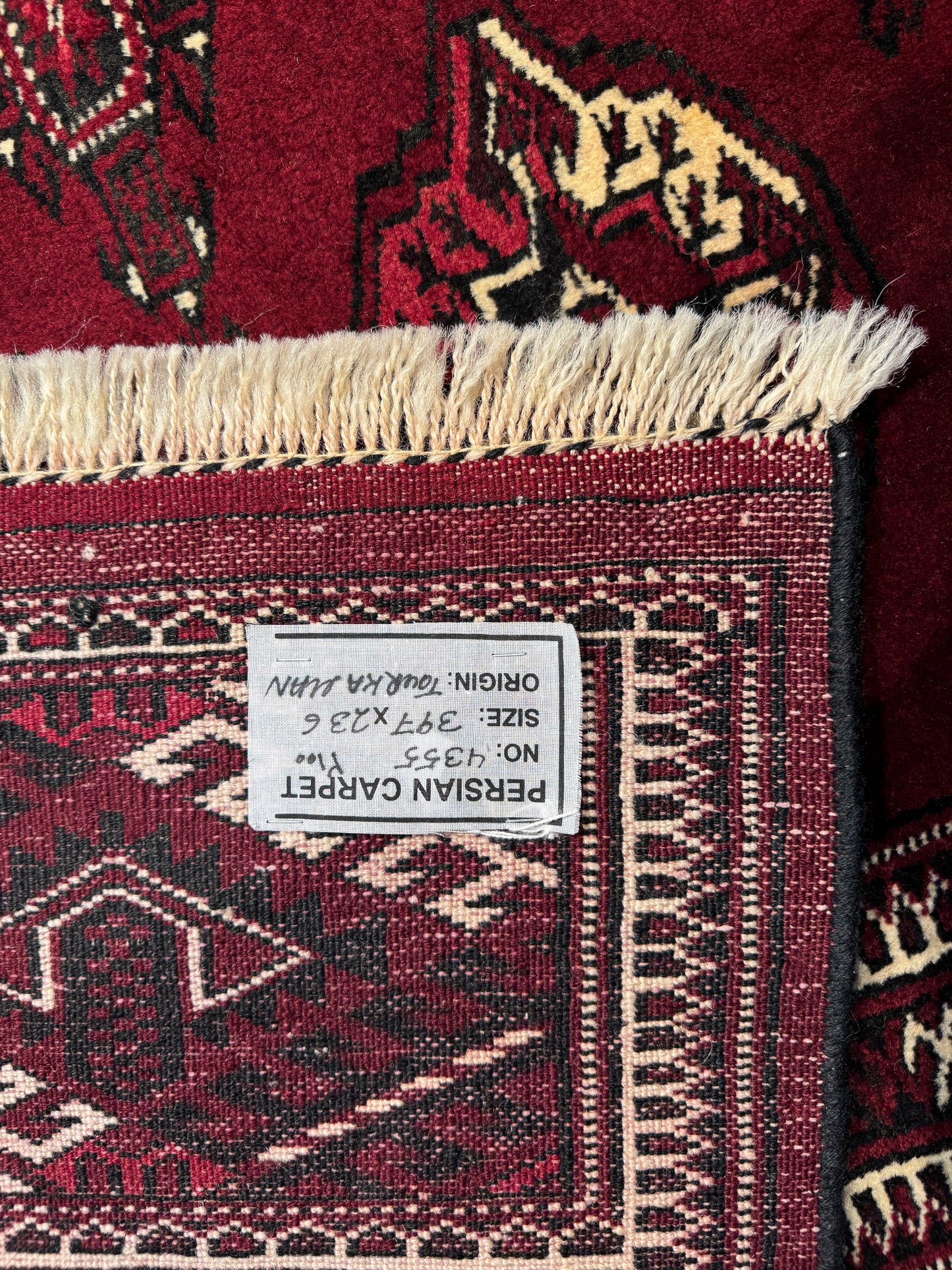 Persian Yamut clan Turkaman 397x236 cm | Rug# 4355