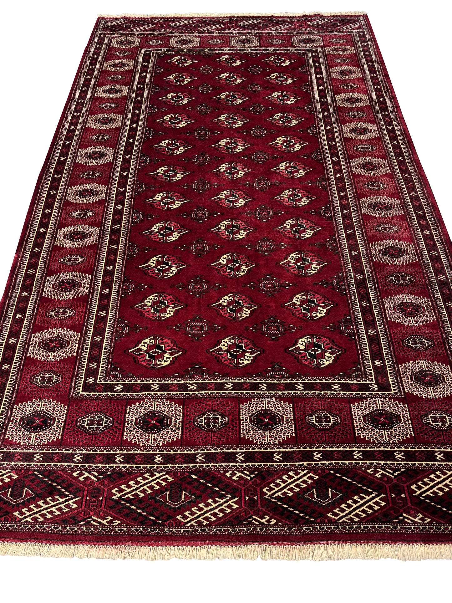 Persian Yamut clan Turkaman 397x236 cm | Rug# 4355