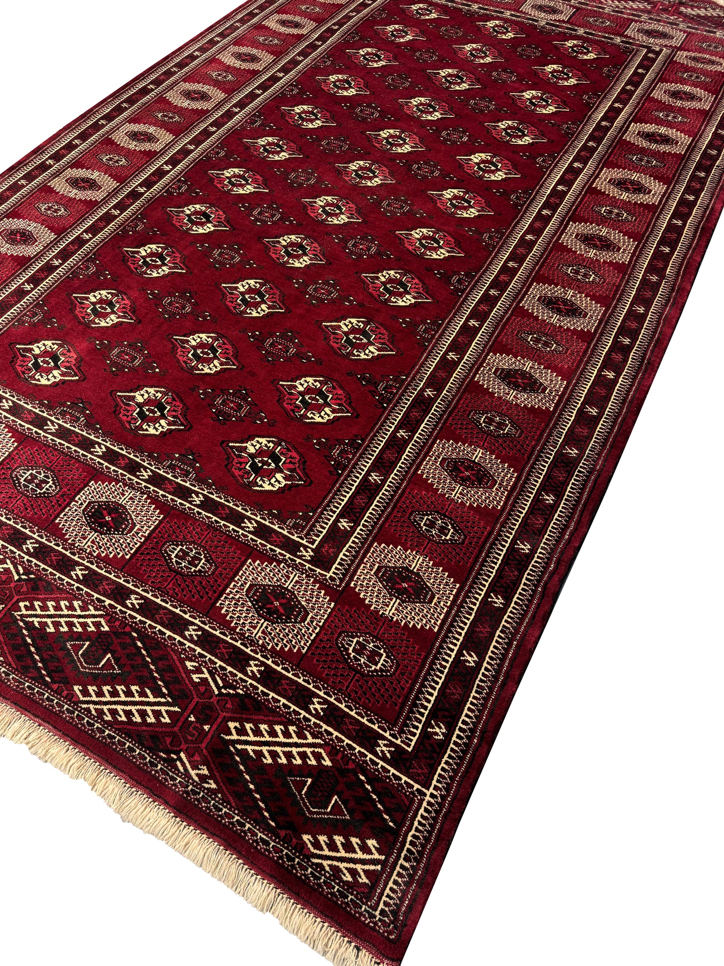 Persian Yamut clan Turkaman 397x236 cm | Rug# 4355