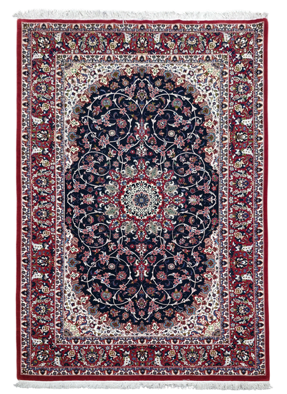 Extremely fine  unique Isfehan, Valizadeh signature  240x151 cm | Rug# 4430