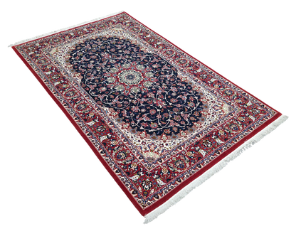 Extremely fine  unique Isfehan, Valizadeh signature  240x151 cm | Rug# 4430