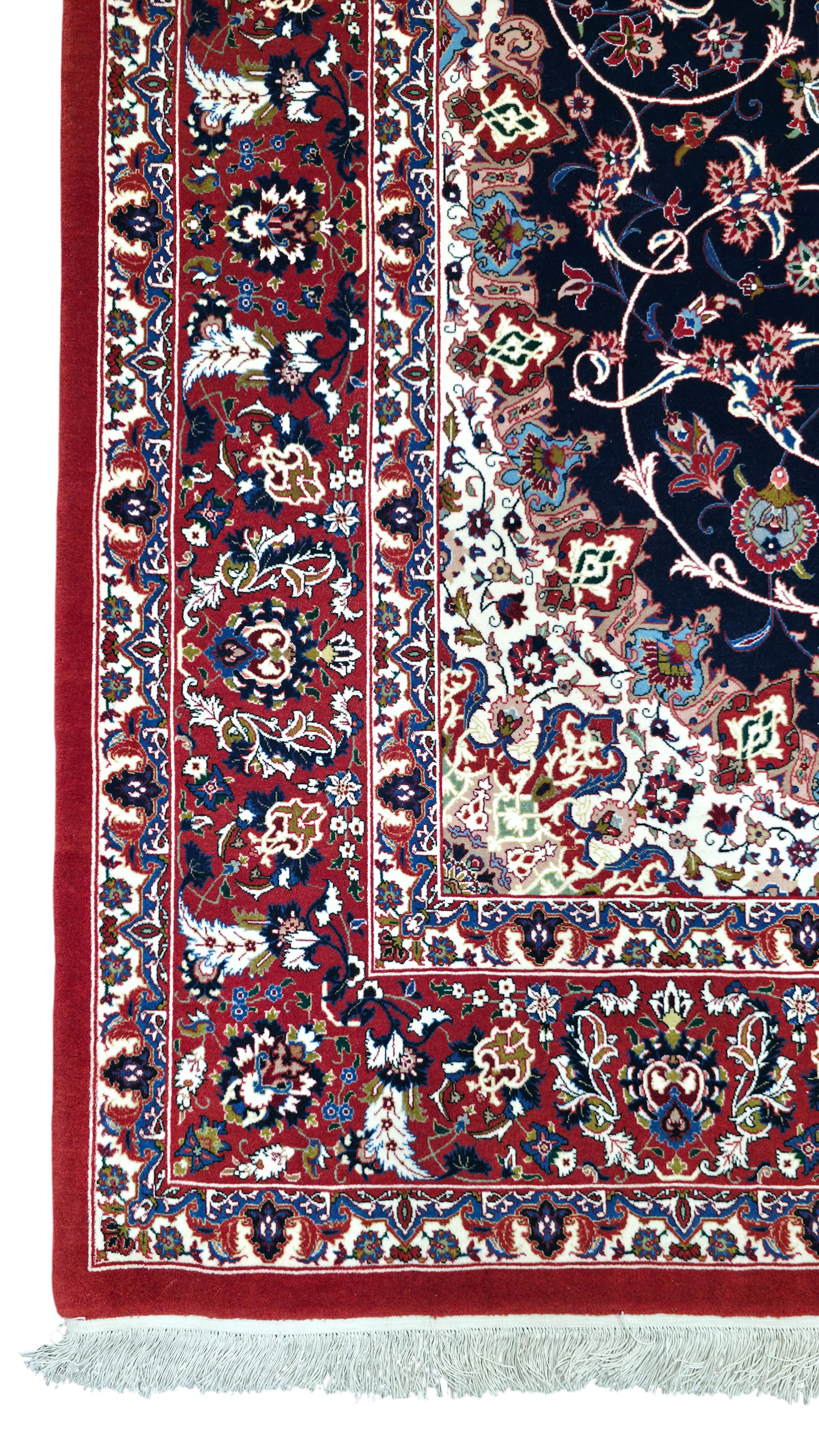 Extremely fine  unique Isfehan, Valizadeh signature  240x151 cm | Rug# 4430