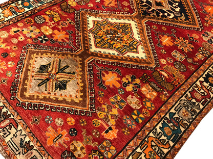 Vintage Qashqai Tribal- Nomadic Rug 290x150 cm | Rug# 5949