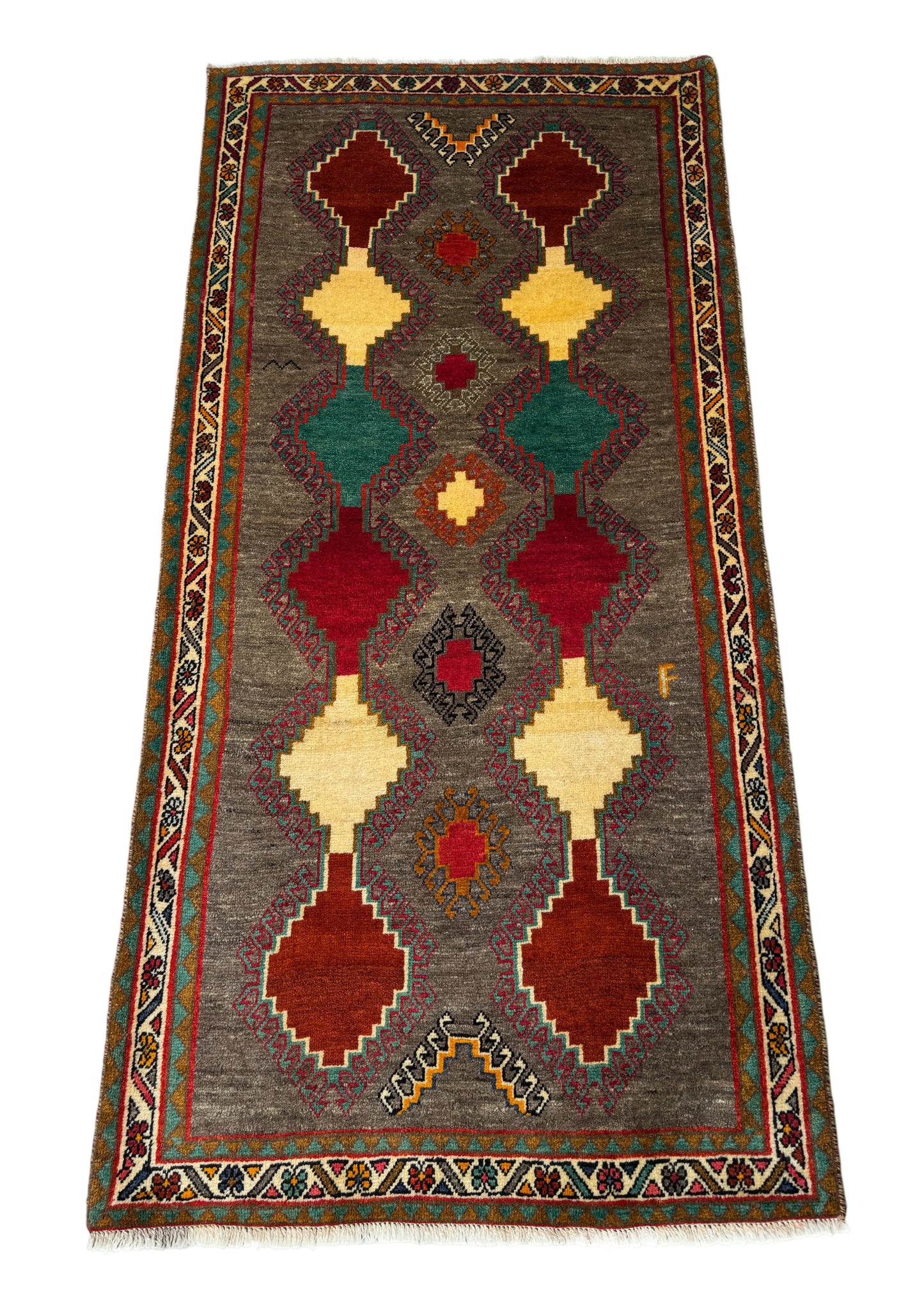 Nomadic Gabbeh, circa 1965, Persia 226x110cm | Rug# 6125