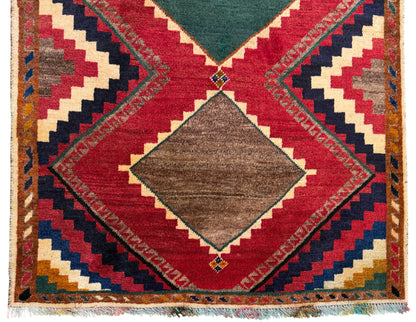 Vintage Qashqai Gabbeh, Persia, 250x100cm | Rug# 6131
