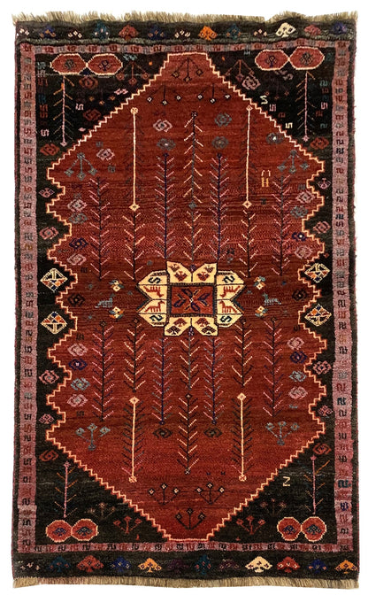 Vintage Qashqai Nomadic Gabbeh Rug 173x109cm | Rug#613