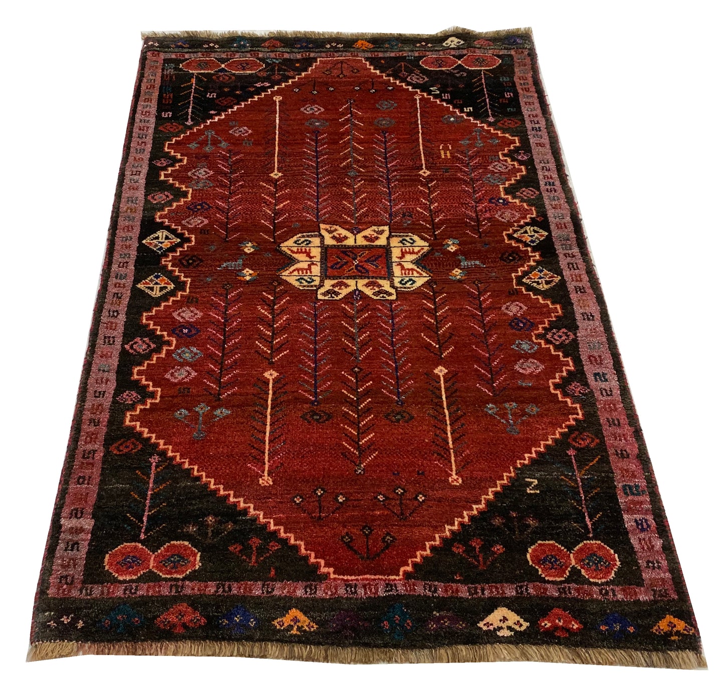 Vintage Qashqai Nomadic Gabbeh Rug 173x109cm | Rug#613