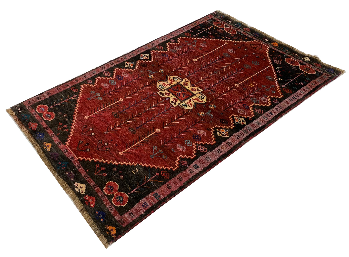 Vintage Qashqai Nomadic Gabbeh Rug 173x109cm | Rug#613