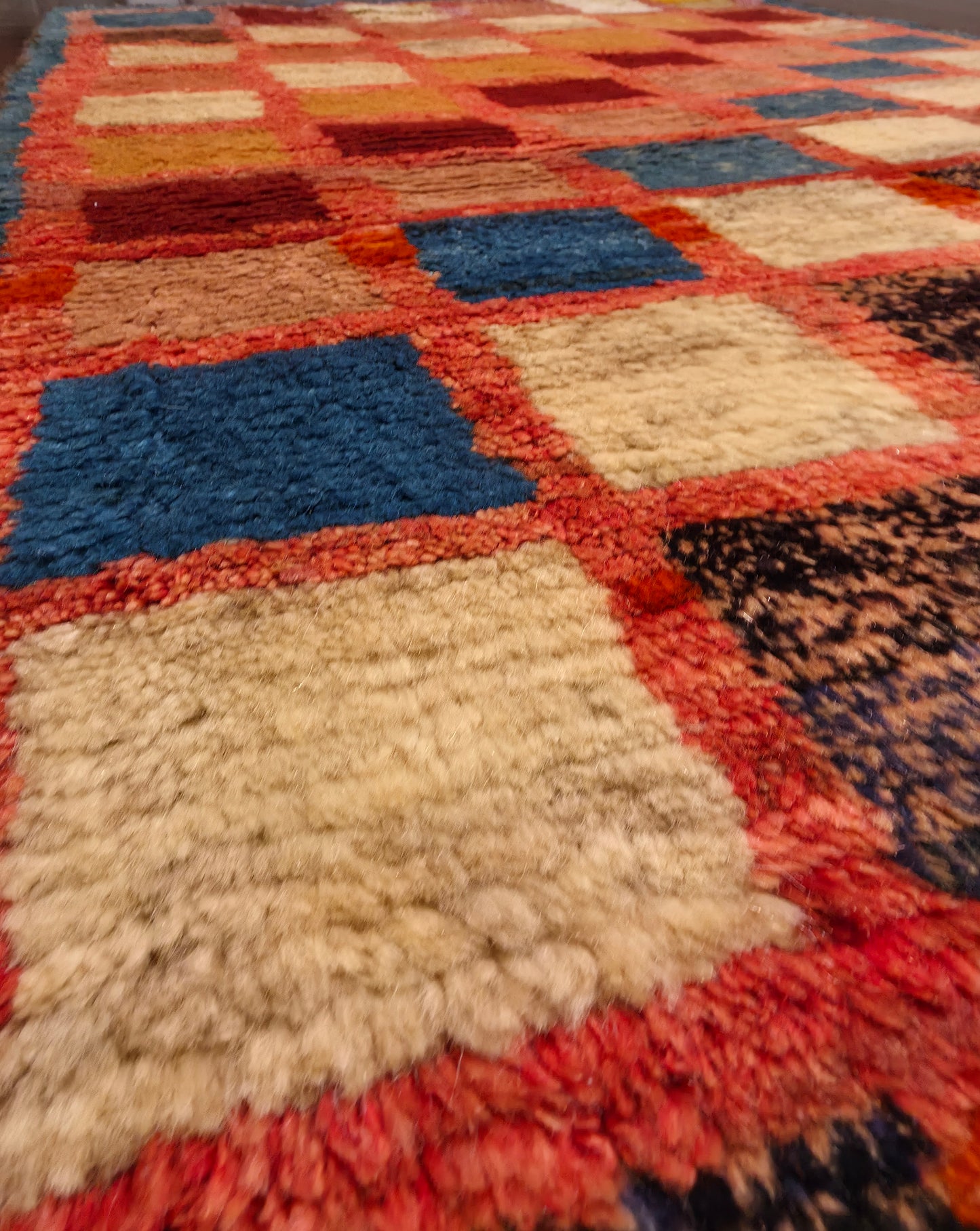 Hand knotted vintage Gabbeh rug 168×102 cm | Rug# 6175