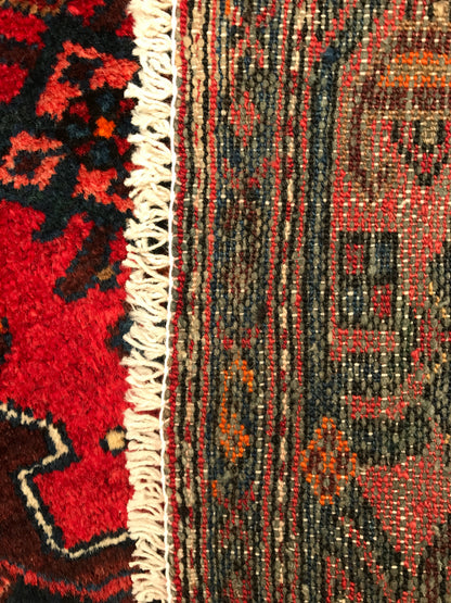 Persian Hamedan Khamseh Rug c.1950 206x130cm | Rug# 6202