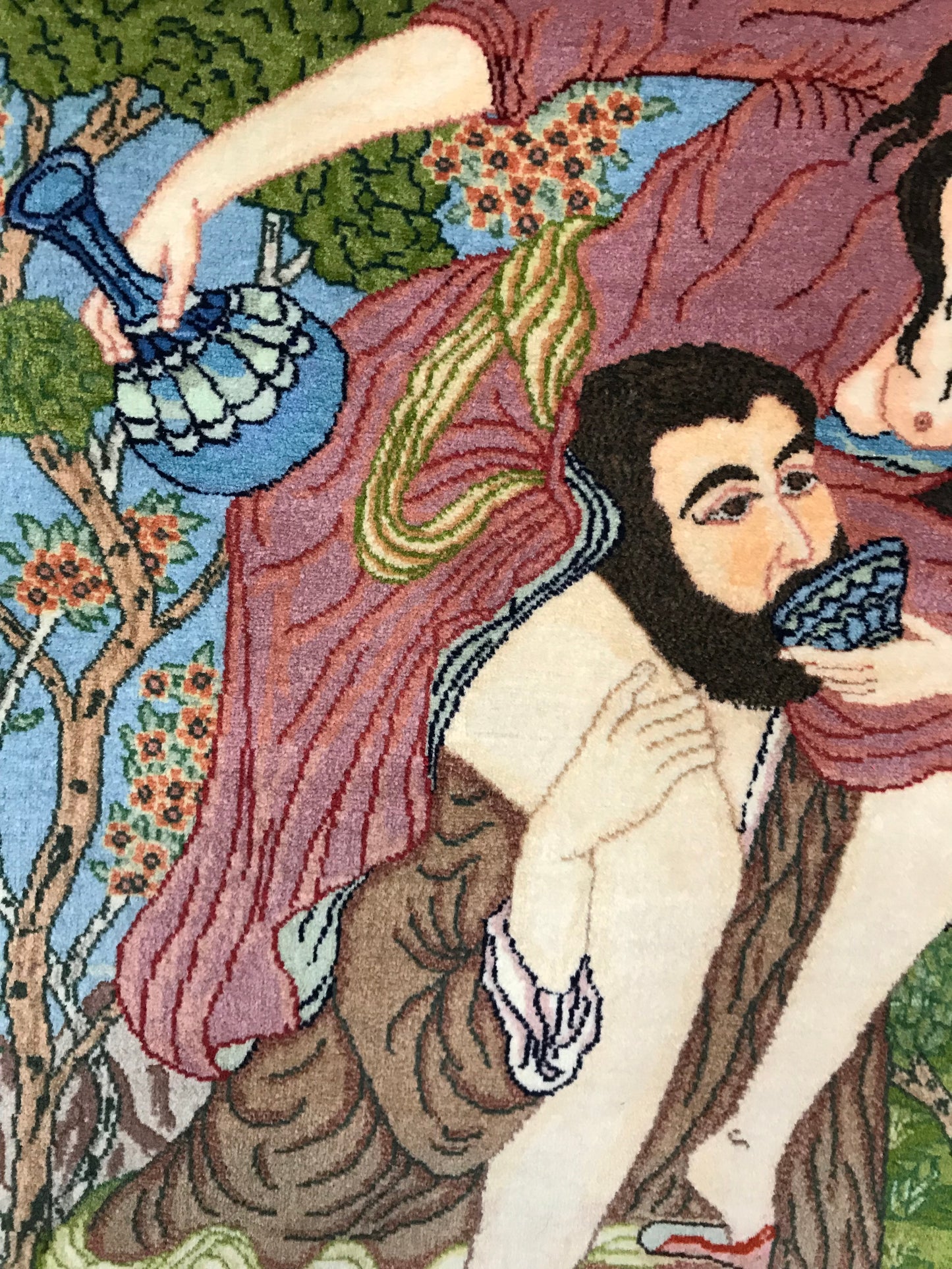 Superfine Omar Khayyam scene Pictorial Rug, Persia 90x67cm | Rug# 6212