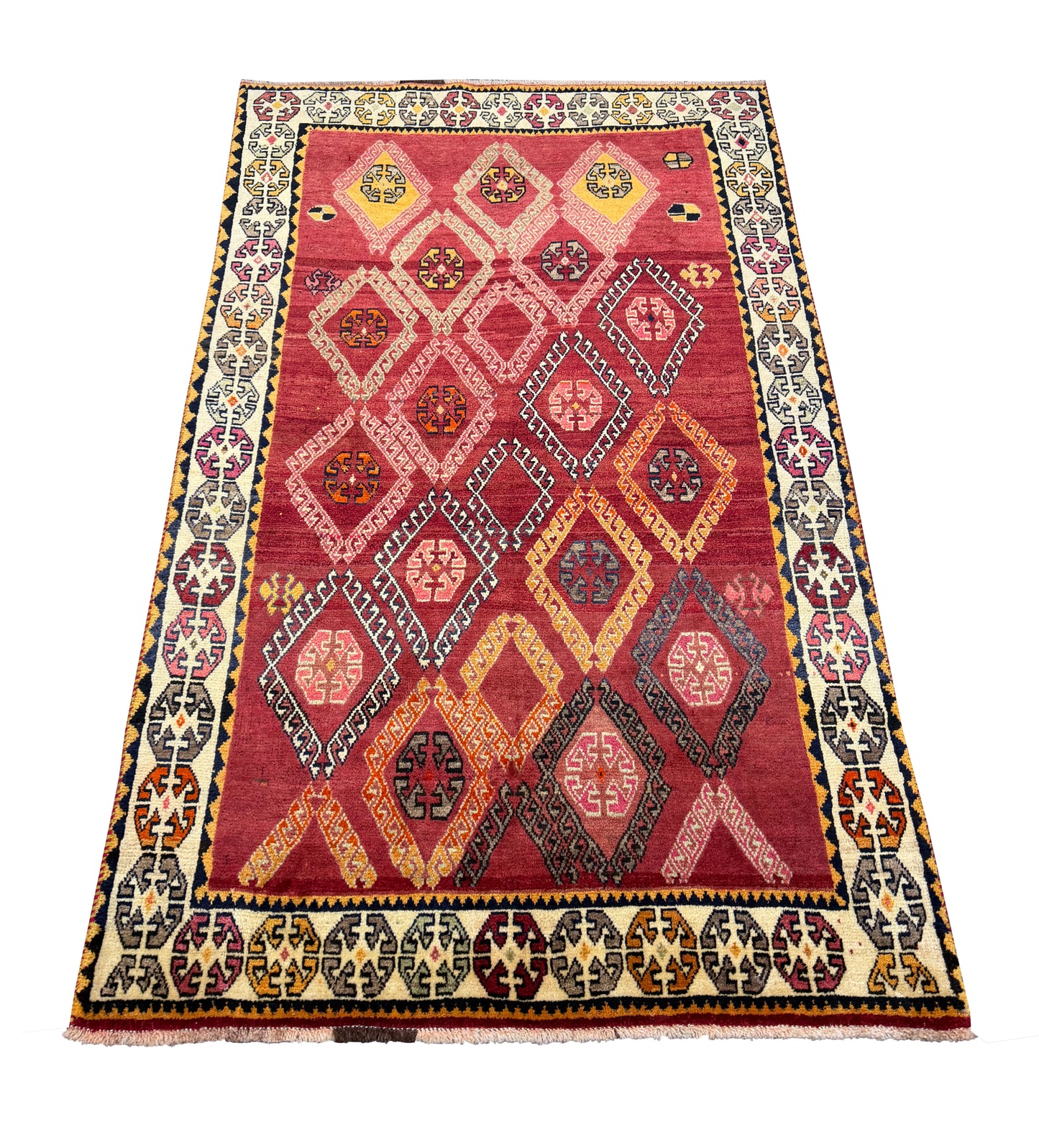 Persian vintage Gabbeh 225x136cm | Rug# 6214