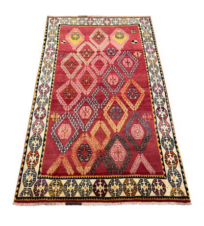 Persian vintage Gabbeh 225x136cm | Rug# 6214