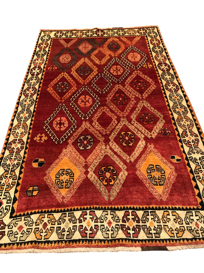 Persian vintage Gabbeh 225x136cm | Rug# 6214