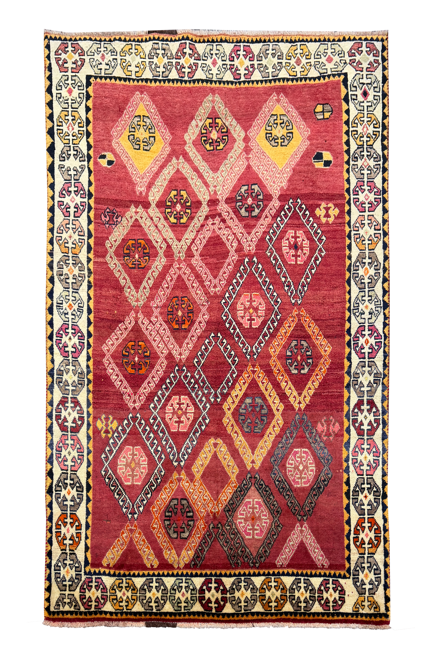 Persian vintage Gabbeh 225x136cm | Rug# 6214