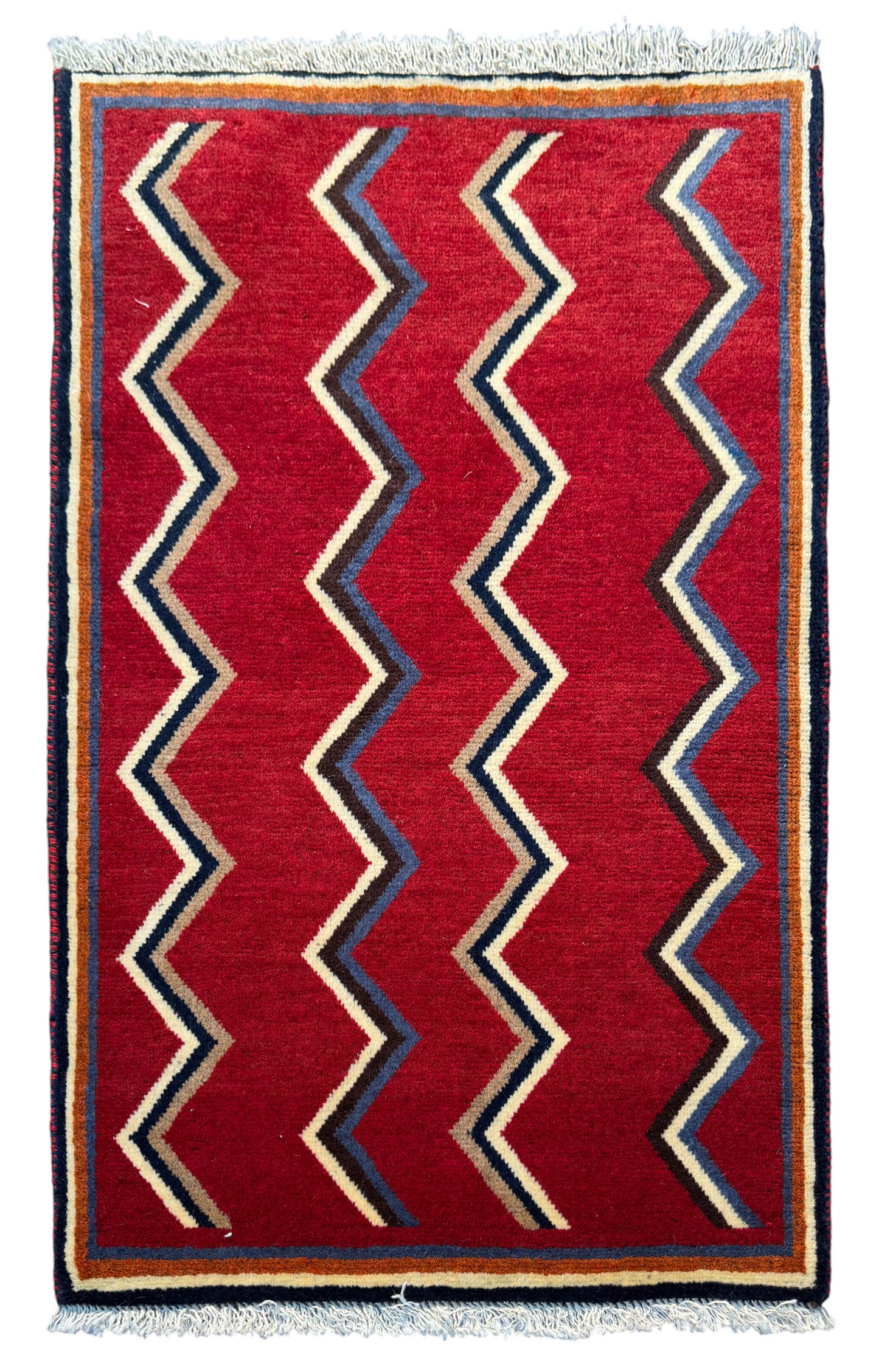 Nomadic Kashkuli poshtie, circa 1970, Persia 95x60cm | Rug# 6286