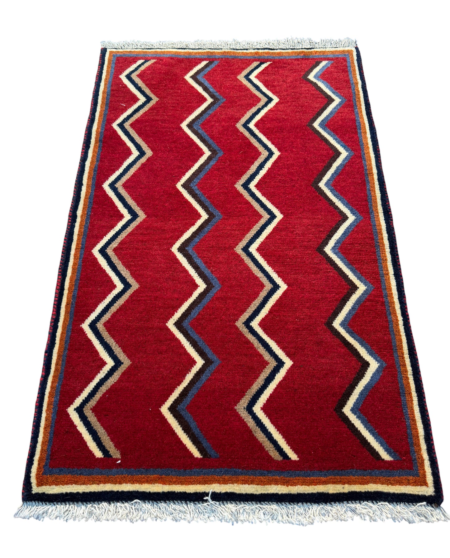 Nomadic Kashkuli poshtie, circa 1970, Persia 95x60cm | Rug# 6286