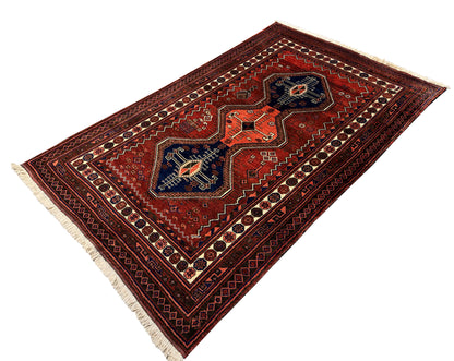Tribal Koohi by Afshar settlers in Kerman region 205×125 cm | Rug# 6478