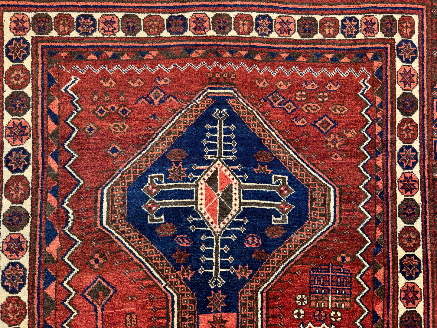 Tribal Koohi by Afshar settlers in Kerman region 205×125 cm | Rug# 6478