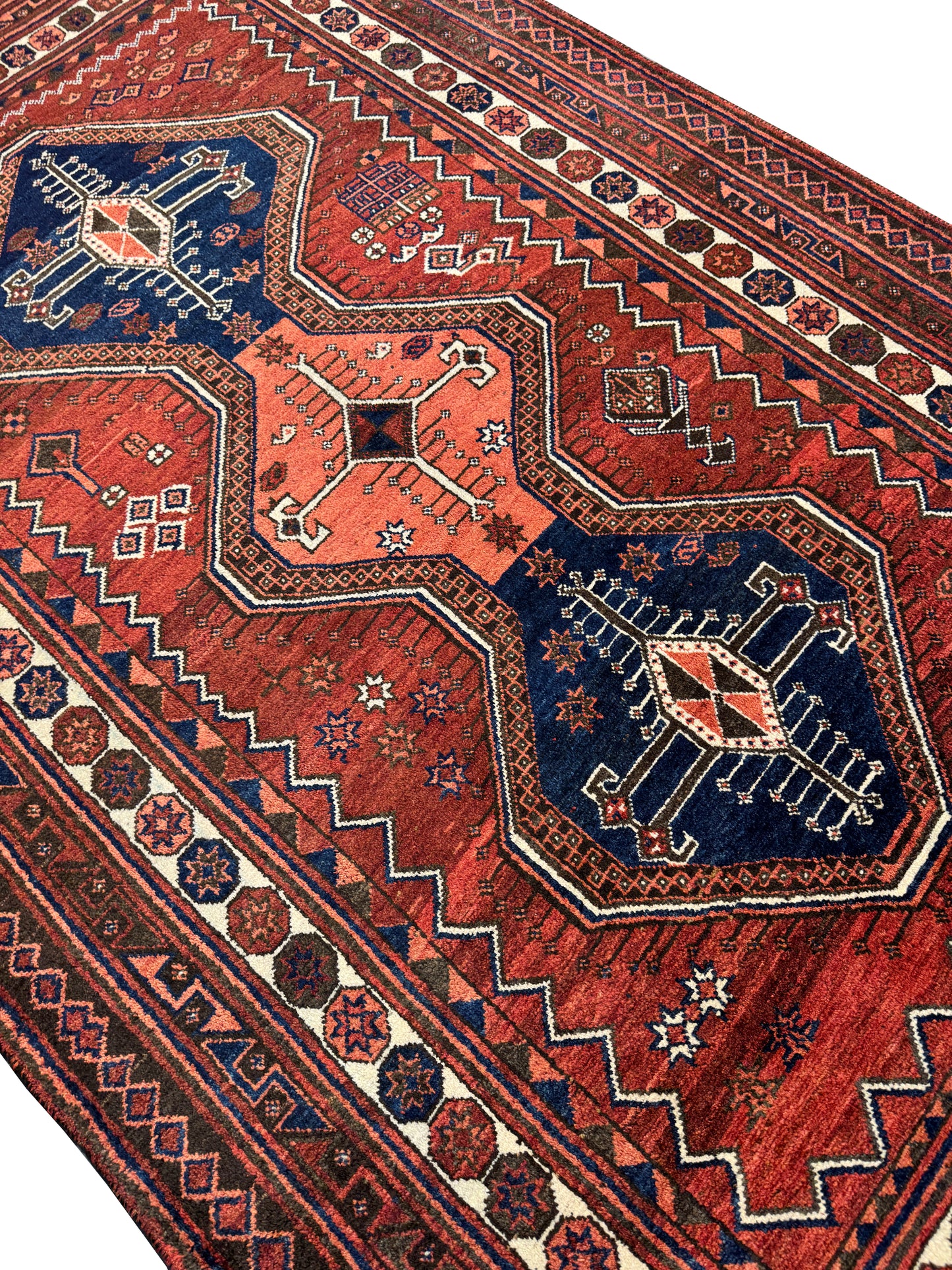 Tribal Koohi by Afshar settlers in Kerman region 205×125 cm | Rug# 6478