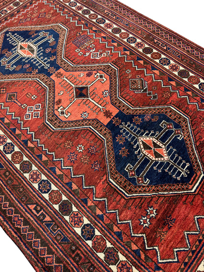 Tribal Koohi by Afshar settlers in Kerman region 205×125 cm | Rug# 6478