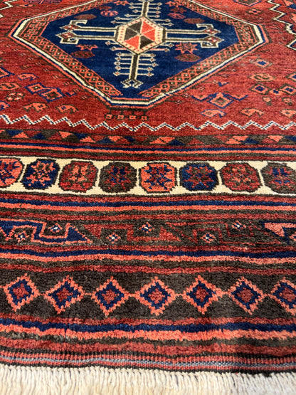 Tribal Koohi by Afshar settlers in Kerman region 205×125 cm | Rug# 6478